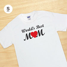 T-shirt adulte petit blanc impression personnalisée meilleure maman du monde