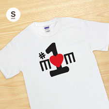 T-shirt blanc petit impression personnalisée Maman #1
