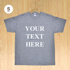 T-shirt gris adulte petit impression personnalisée message mots personnalisé