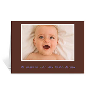 Cartes photo bébé personnalisées chocolat