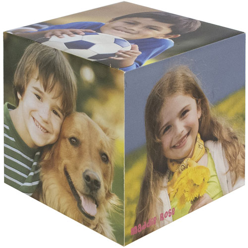Cube photo en bois personnalisé, 5 panneaux