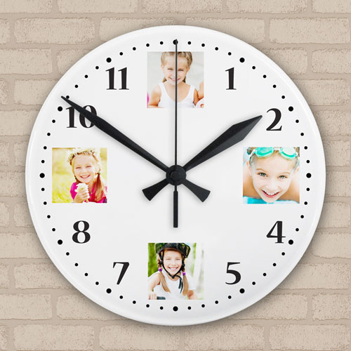 Horloge acrylique collage souvenirs précieux impression personnalisée