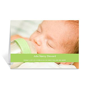 Cartes de voeux personnalisées citron vert bébé