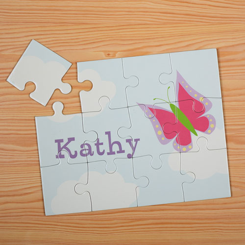 Puzzle pour enfants personnalisé papillon