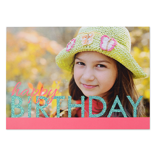 Créez votre propre carte d'invitation personnalisée anniversaire vif paillettes, cartes d'annonce roses turquoises 12,7 x 17,78 cm