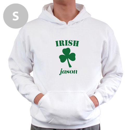 Personnalisé irlandais, sweatshirt à capuche blanc