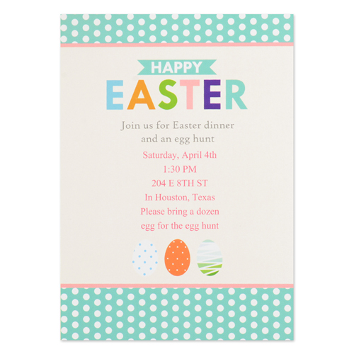 Créez votre propre carte photo d'invitation personnalisée de fête de Pâques 12,7 x 17,78 cm