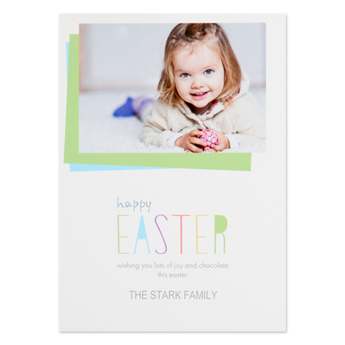 Créez votre propre carte photo personnalisée Joyeuse Pâques 12,7 x 17,78 cm