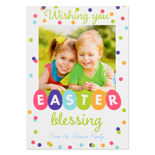 Créez votre propre carte photo personnalisée bénédiction de Pâques 12,7 x 17,78 cm