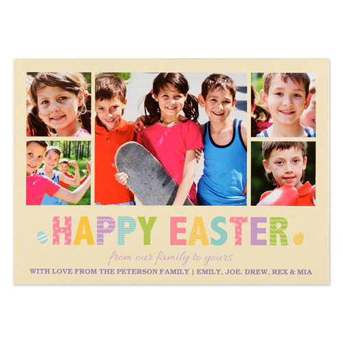 Créez votre propre carte photo personnalisée cadre de Pâques 12,7 x 17,78 cm