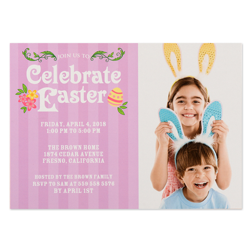 Créez votre propre carte photo personnalisée célébrer Pâques 12,7 x 17,78 cm