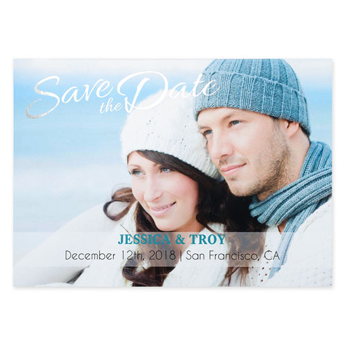 Créez vos propres cartes d'invitation de mariage réservez la date personnalisées feuille d'argent charmé