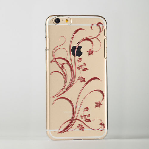 Coque iPhone 6 Plus 3D en relief personnalisée florale