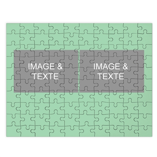 Puzzle collage deux photos, vert mousse