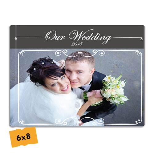 Créez votre album photo mariage couverture rigide 15,24 x 20,32 cm