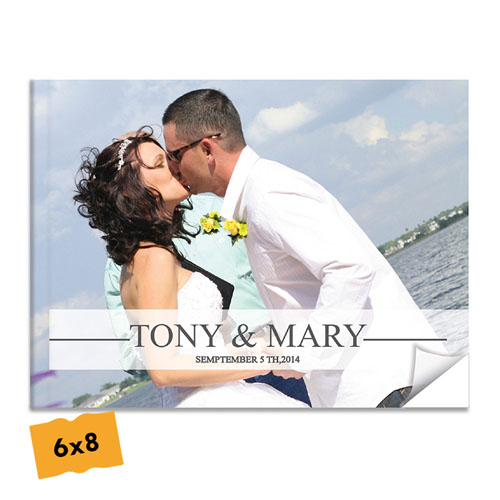 Créez votre album photo mariage couverture souple 15,24 x 20,32 cm