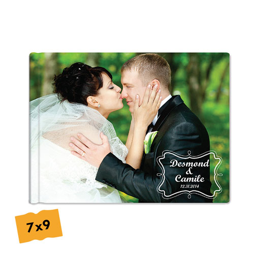 Créez votre album photo mariage couverture rigide 17,78 x 22,86 cm