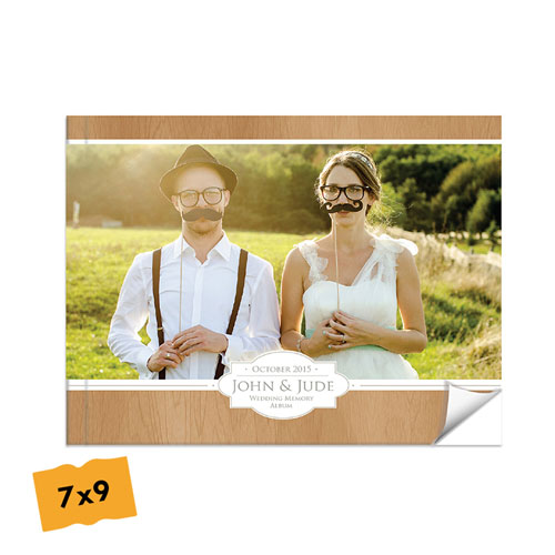 Créez votre album photo mariage couverture souple 17,78 x 22,86 cm