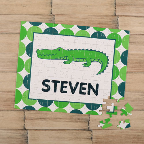 Puzzle pour enfants personnalisé crocodile