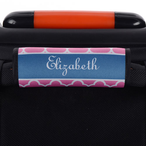 Enveloppe de poignée de valise personnalisée trèfle rose