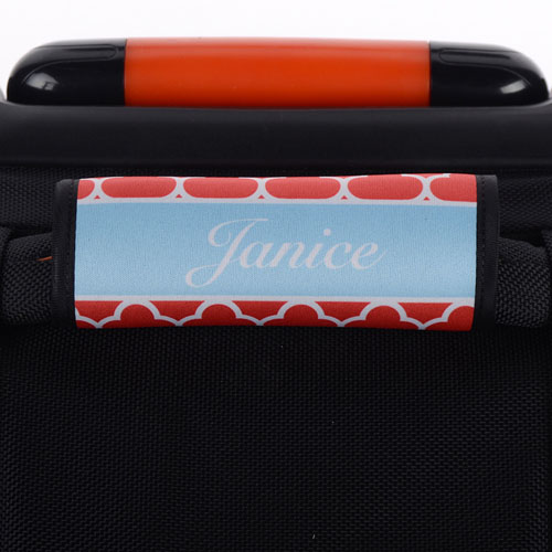 Enveloppe de poignée de valise personnalisée trèfle rouge