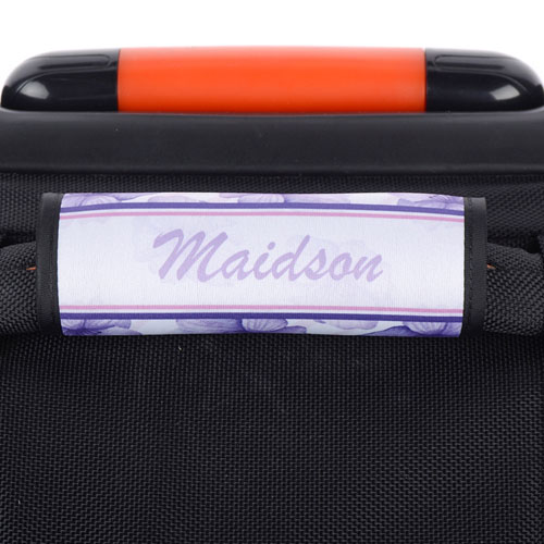 Enveloppe de poignée de valise personnalisée pensée violette