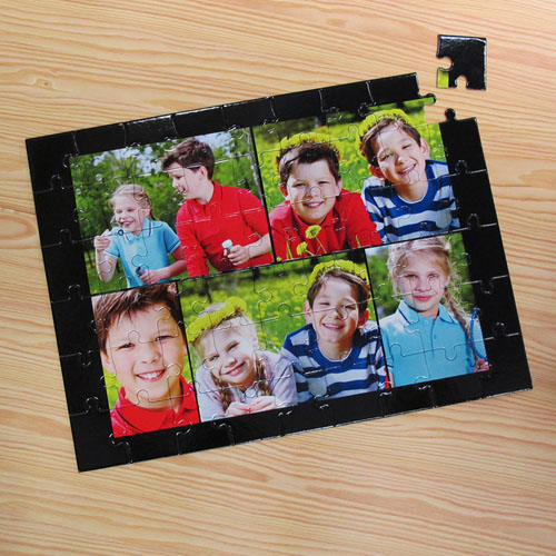 Puzzle photo personnalisé noir 5 collage 30,48 x 41,91 cm