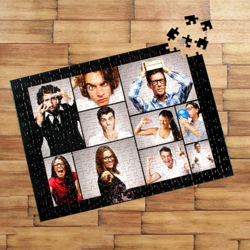 Puzzle photo personnalisé noir dix collage 30,48 x 41,91 cm