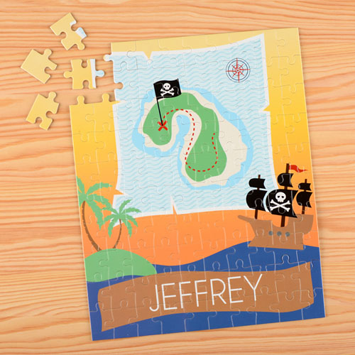 Puzzle pour enfants nom personnalisé pirate, 20,32 x 25,4 cm
