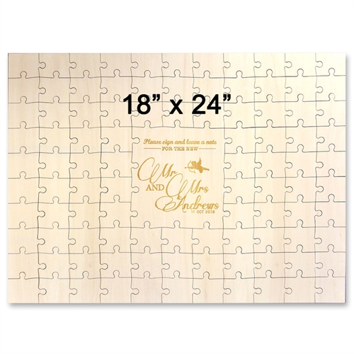 Puzzle en bois livre d'or gravé 45,72 x 60,96 cm (99 pièces)