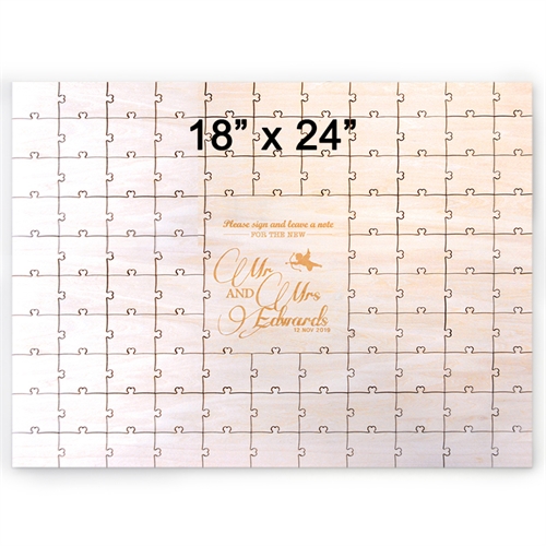 Puzzle en forme de coeur livre d'or gravé 45,72 x 60,96 cm (99 pièces)