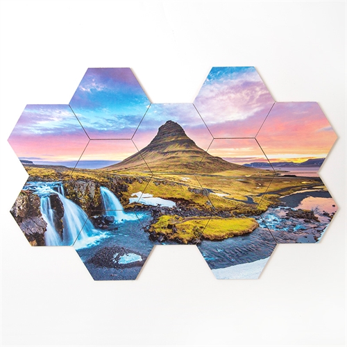Créez votre propre puzzle de sous-verre hexagonal Jeu de 12 pièces