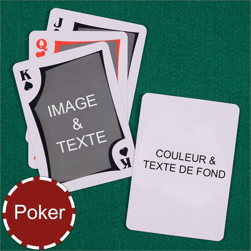 Mes propres cartes à jouer poker modernes recto-verso message personnalisés