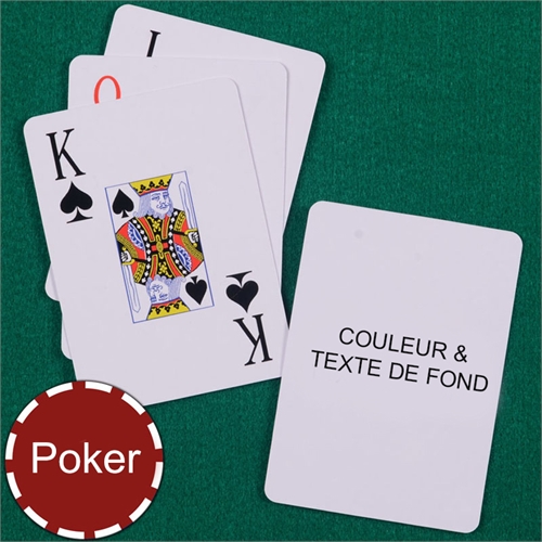 Mes propres cartes à jouer poker index jumbo couleur de fond & texte