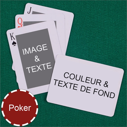 Mes propres cartes à jouer poker recto-verso message personnalisés paysage