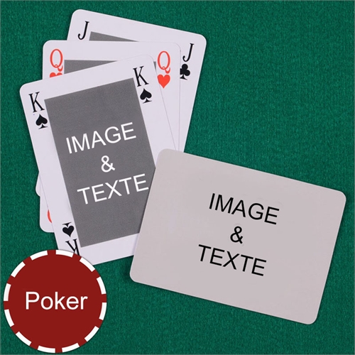 Cartes à jouer poker classique personnalisées recto-verso personnalisés paysage 