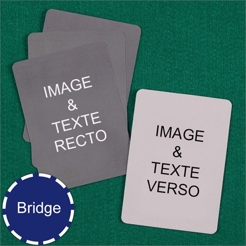 Cartes à jouer format Bridge personnalisées (cartes vierges)