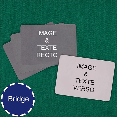 Cartes à jouer format Bridge personnalisées paysage (cartes vierges)