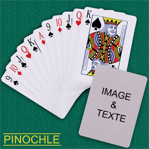 Cartes à jouer poker Pinochle personnsalisées 