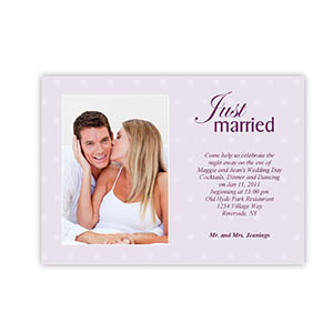 Créez vos propres annonces de mariage jeunes mariés 12,7 x 17,78 cm, invitations photo paysage