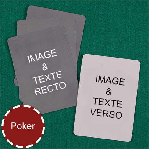 Cartes à jouer poker personnalisées (cartes vierges)
