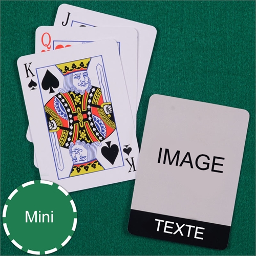 Cartes à jouer format mini noir cool index standard