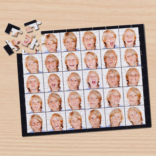 Puzzle collage trente Instagram noir 12 ou 50 ou 100 pièces