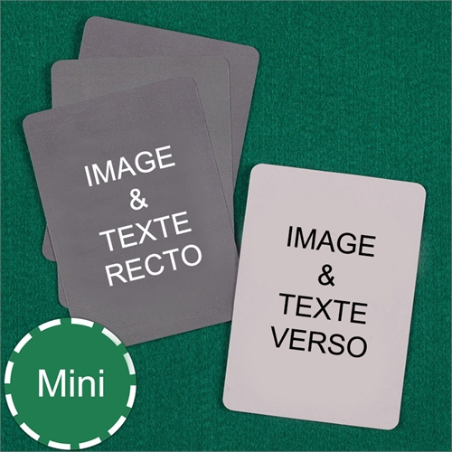 Cartes à jouer format mini personnalisées