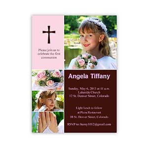 Imprimez vos propres cartes croix élégante princesse collage communication
