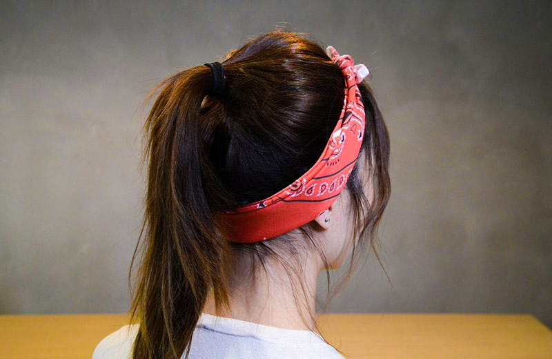 Wear the Personalized Bandana as a Headband