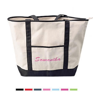 Sac en tissu bicolore